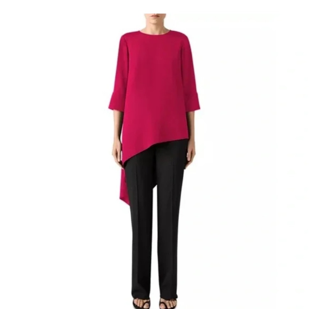 St. John Asymmetric Silk Blouse